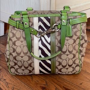 Coach Handbag with Zebra Detail